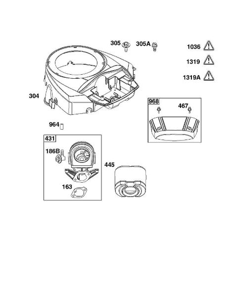 B&S - serijska številka  od 44  44U777-0010-G1 B - SKLOP OHIÅ JA VENTILATORJA IN ZRAcNIH FILTROV della Marca Stihl